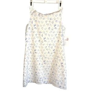 Maggie Breen Girls spring  summer dress white lavender floral sz 7 100% cotton
